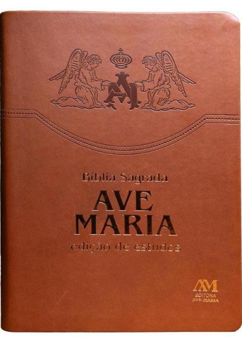 Bíblia Sagrada Ave Maria Edição de Estudos Capa Marrom