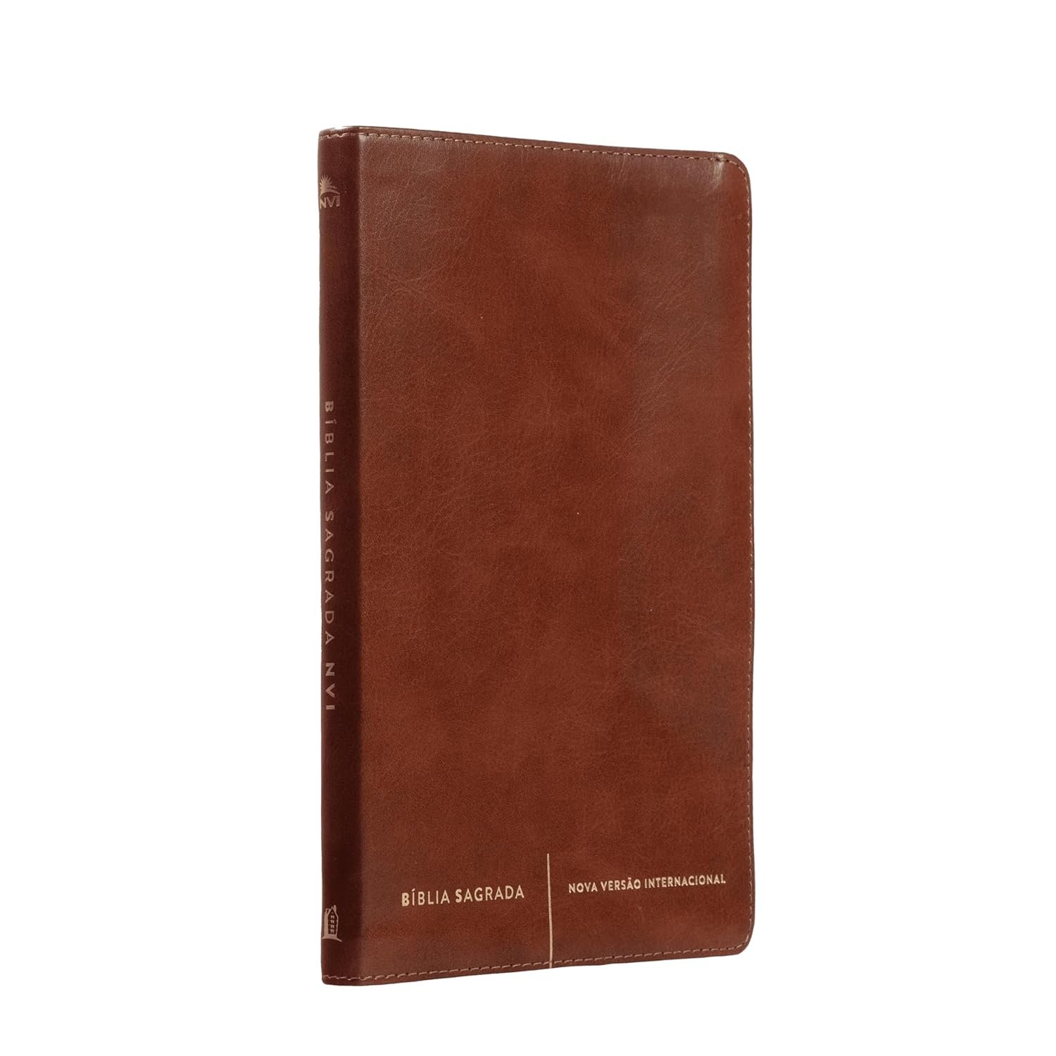 Bíblia Sagrada NVI Slim Capa Luxo Marrom