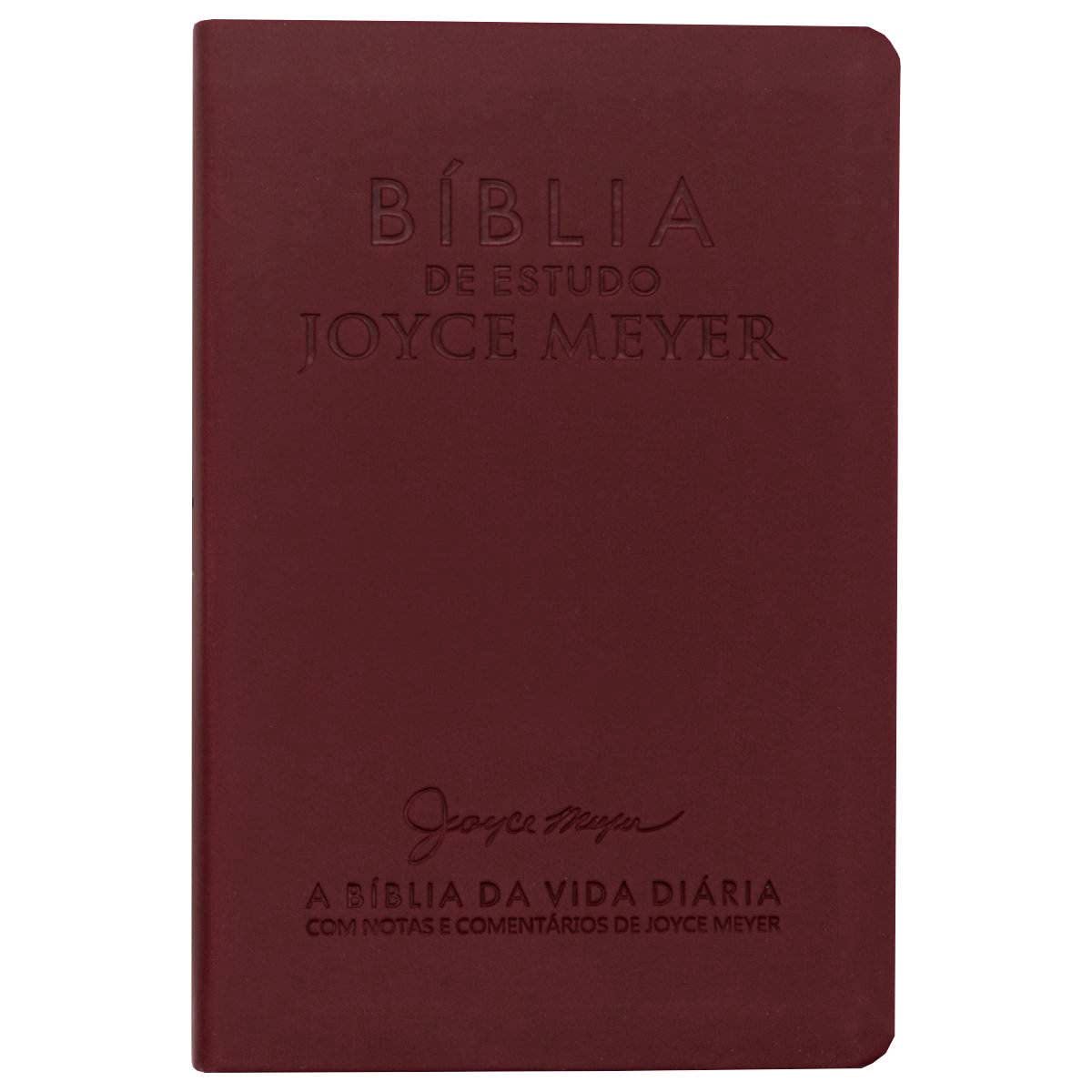 Bíblia de Estudo Joyce Meyer NVI Luxo Capa PU Bordô