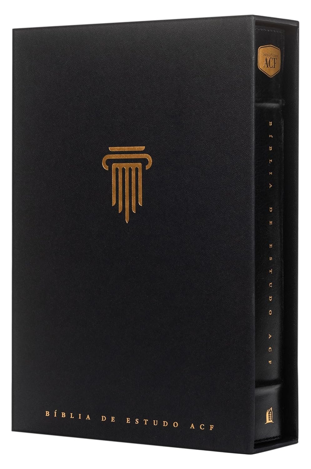 Bíblia de Estudo ACF Capa Luxo Preta com Comentários King James Study Bible