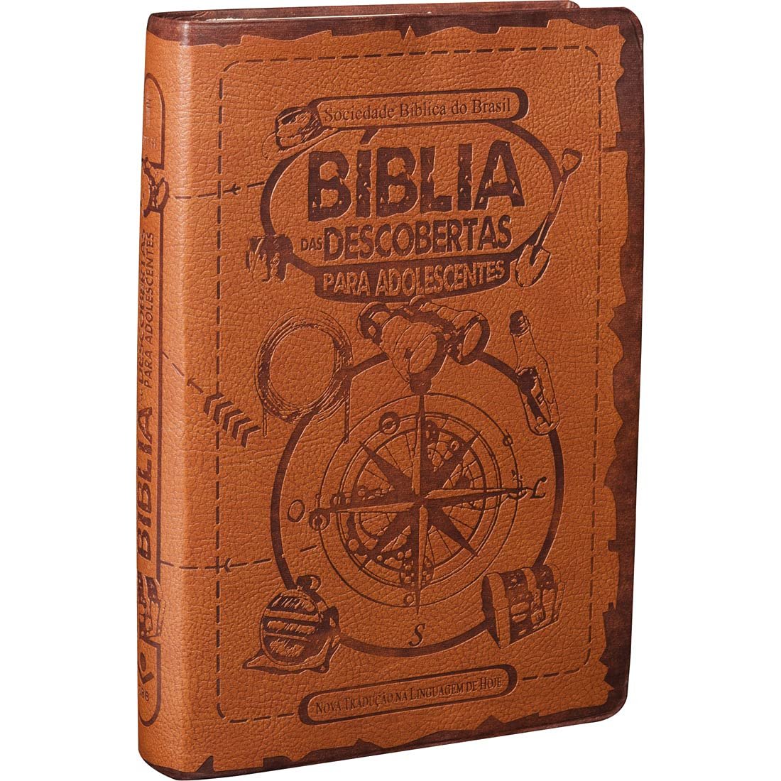 Bíblia das Descobertas NTLH Capa Couro Sintético Marrom