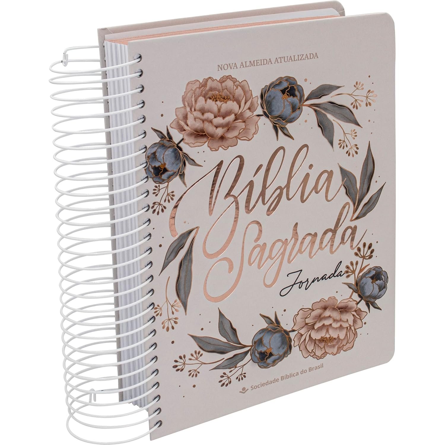 Bíblia Jornada NAA, Capa Espiral Floral