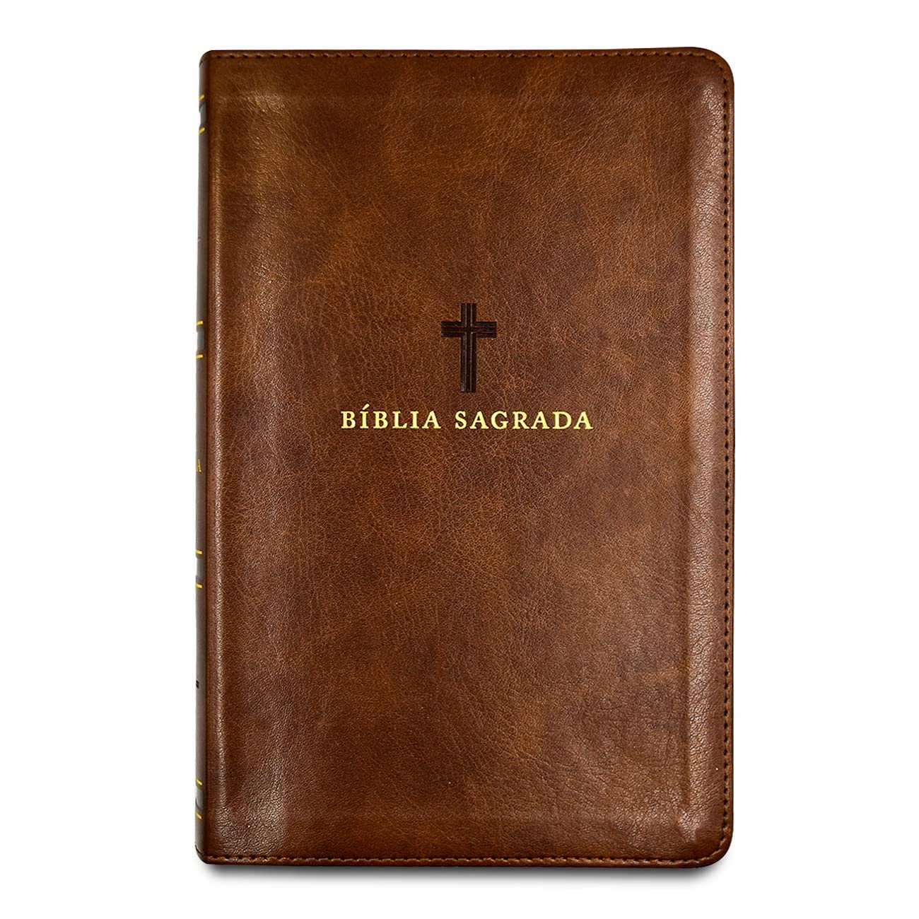 Bíblia Sagrada ACF, Letra Grande, Capa Luxo Marrom
