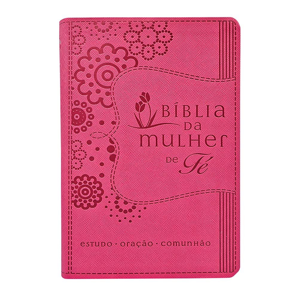 Bíblia da Mulher de Fé, NVI, Capa Luxo Rosa
