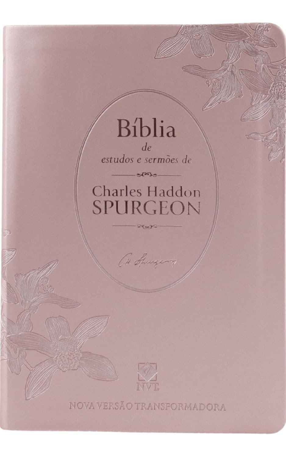 Bíblia de Estudos e Sermões de C. H. Spurgeon, Rosé, Feminina