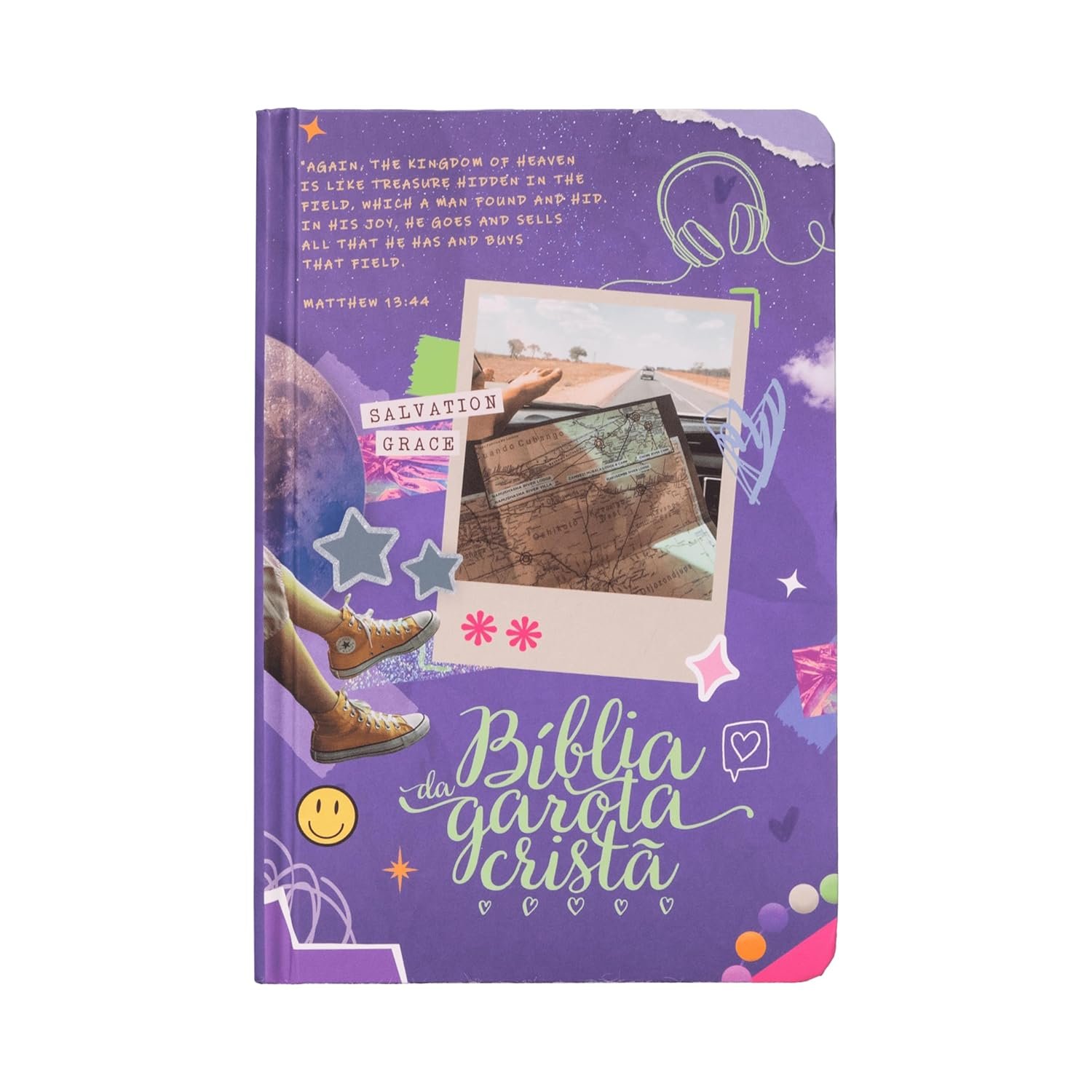 Bíblia da Garota Cristã NTLH, capa Roxa Colagem