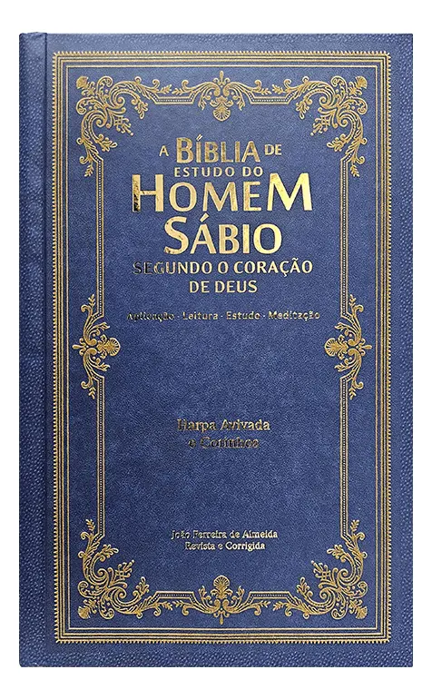 Bíblia do Homem Sábio Segundo o Coração de Deus, ARC, Clássica Azul