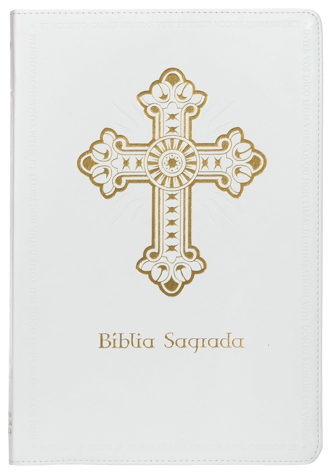 Bíblia Católica Letra Grande Cruz Branca